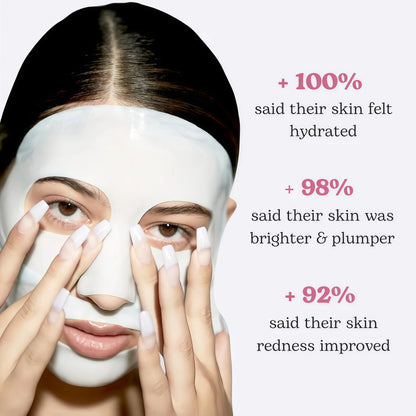 Quasi Bio-Collagen Face Mask Overnight – Hydrating Korean Sheet Mask – Niacinamide & Low Molecular Collagen – Firming & Smoothing Skincare for All Skin Types – 4 Masks